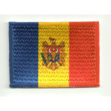 Parche bordado y textil BANDERA MOLDAVIA 4CM x 3CM