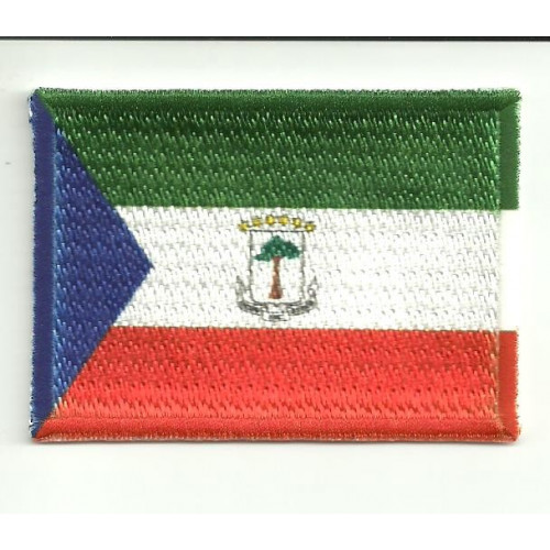 Patch embroidery and textile FLAG GUINEA EQUATORIALE 4CM x 3CM