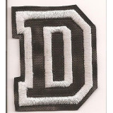 Patch embroidery LETTER D  5cm high