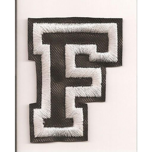 Patch embroidery LETTER F  5cm high