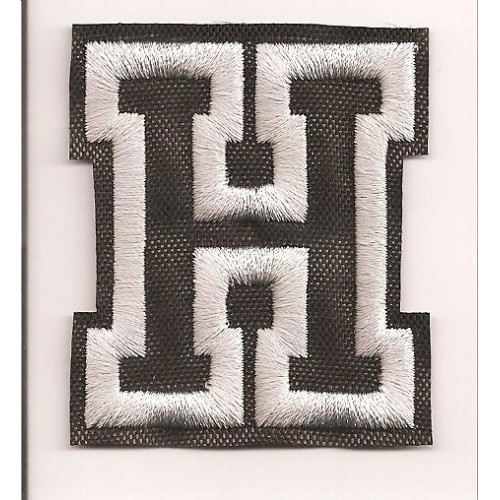 Patch embroidery LETTER H  5cm high