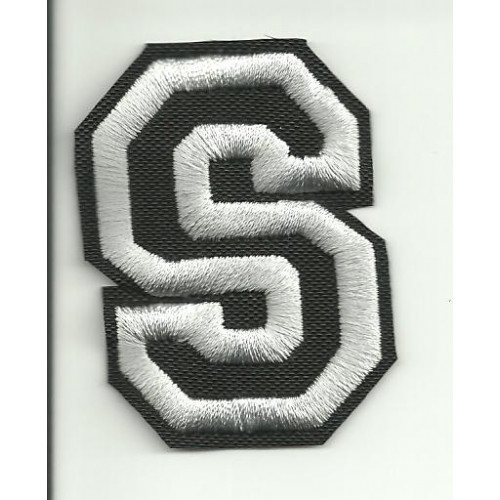 Patch embroidery LETTER S  5cm high